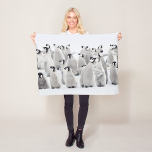 Niedliche Kleintiere   Kaiser Penguin Chicks Fleecedecke