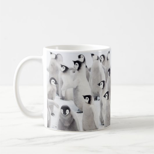 Niedliche Kleintiere | Kaiser Penguin Chicks Kaffeetasse (Links)