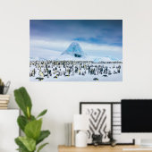 Niedliche Kleintiere | Kaiser-Pinguin-Kolonie Poster (Heimbüro)