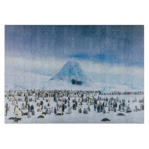Niedliche Kleintiere Kaiser-Pinguin-Kolonie Schneidebrett
