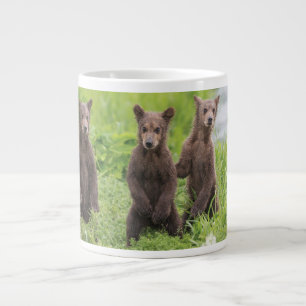 Niedliche Kleintiere Kamchatka Brown Bear Cubs Jumbo-Tasse