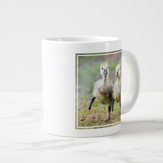 Niedliche Kleintiere | Kanadische Gänse Jumbo-Tasse (Vorderseite Rechts)