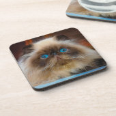 Niedliche Kleintiere | Kat Getränkeuntersetzer (Linke Seite)