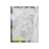 Niedliche Kleintiere | Kätzchen mit blauen Augen Notizblock (Rotiert)