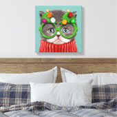 Niedliche Kleintiere | Katzenweihrrüber Leinwanddruck (Insitu (Schlafzimmer))