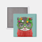 Niedliche Kleintiere | Katzenweihrrüber Magnet (Vorderseite/Rückseite)