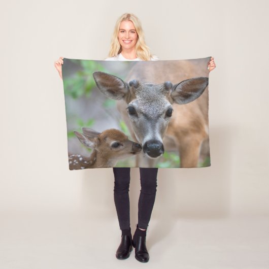 Niedliche Kleintiere | Key Deer Stag & Fawn Fleecedecke (Beispiel)