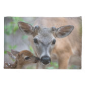 Niedliche Kleintiere | Key Deer Stag & Fawn Kissenbezug (Rückseite)