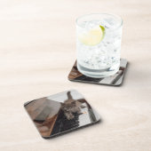 Niedliche Kleintiere | Kitten auf Piano Getränkeuntersetzer (Rechte Seite)