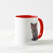 Niedliche Kleintiere | Kitten Heart Glasses Tasse (VorderseiteRechts)