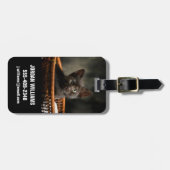 Niedliche Kleintiere | Kitten in Basket Gepäckanhänger (Vorderseite horizontal)