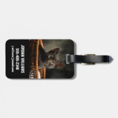 Niedliche Kleintiere | Kitten in Basket Gepäckanhänger (Rückseite horizontal)