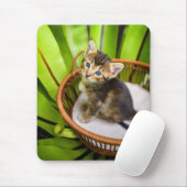 Niedliche Kleintiere | Kitten in Basket Mousepad (Mit Mouse)