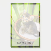 Niedliche Kleintiere | Kitten in Basket Post-it Klebezettel (Vorderseite)