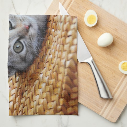 Niedliche Kleintiere | Kitten Lounges Geschirrtuch (Viertel Falte)