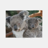 Niedliche Kleintiere | Koala und Joey Fleecedecke (Vorderseite (Horizontal))