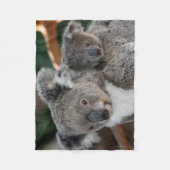 Niedliche Kleintiere | Koala und Joey Fleecedecke (Vorderseite)