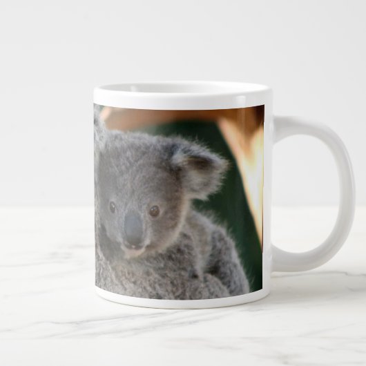 Niedliche Kleintiere | Koala und Joey Jumbo-Tasse (Rechts)