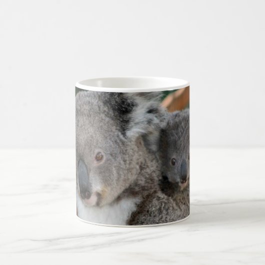 Niedliche Kleintiere | Koala und Joey Kaffeetasse (Mittel)