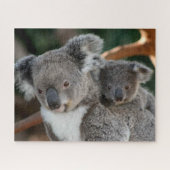 Niedliche Kleintiere | Koala und Joey Puzzle (Horizontal)