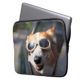 Niedliche Kleintiere | Korgi-Brille im Auto Laptopschutzhülle (Vorderseite Links)