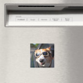 Niedliche Kleintiere | Korgi-Brille im Auto Magnet (In Situ (Geschirrspüler))