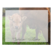 Niedliche Kleintiere | Kuh und Kalb Notizblock (Vorderseite)