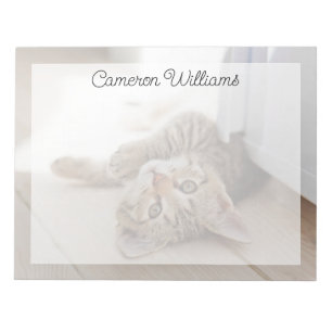 Niedliche Kleintiere   Kurzhaar Tabby Kitten Notizblock