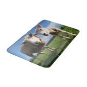 Niedliche Kleintiere | Lamm und Mama Badematte (Schrägansicht)