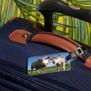 Niedliche Kleintiere Lamm und Mama Gepäckanhänger