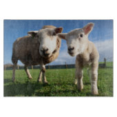 Niedliche Kleintiere | Lamm und Mama Schneidebrett (Vorderseite)