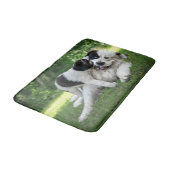 Niedliche Kleintiere | Landseer Puppy Badematte (Schrägansicht)