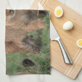 Niedliche Kleintiere | Lion Cub & Mother Geschirrtuch (Viertel Falte)