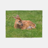 Niedliche Kleintiere | Little Fawn Fleecedecke (Vorderseite (Horizontal))