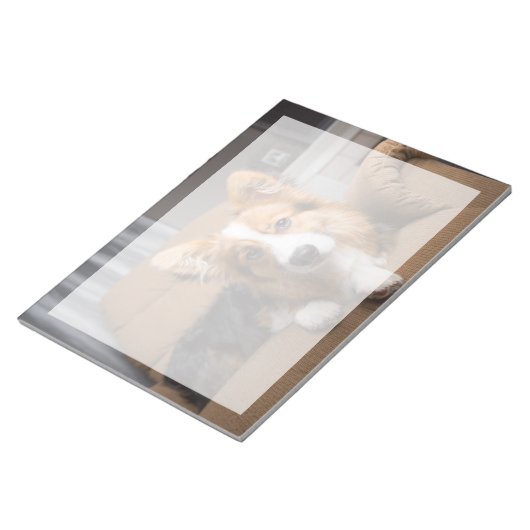 Niedliche Kleintiere | Long Hair Corgi Puppy Notizblock (angewinkelt)