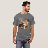 Niedliche Kleintiere | Long Hair Corgi Puppy T-Shirt (Vorne ganz)
