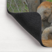 Niedliche Kleintiere | Mama Elephant & Baby Mousepad (Ecke)