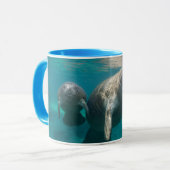 Niedliche Kleintiere | Manatee & Baby Tasse (Vorderseite Links)