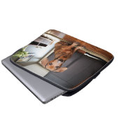 Niedliche Kleintiere | Mini-Dackel Welpe Laptopschutzhülle (Vorne Knopf)