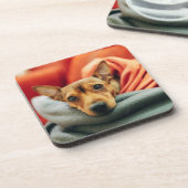 Niedliche Kleintiere | Miniature Pinscher Getränkeuntersetzer (Linke Seite)