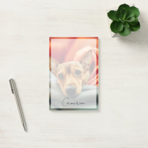 Niedliche Kleintiere Miniature Pinscher Post-it Klebezettel