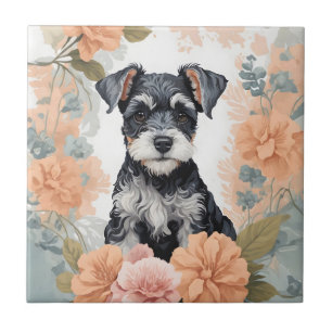 Niedliche Kleintiere - Miniature Schnauzer Fliese