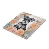Niedliche Kleintiere - Miniature Schnauzer Fliese (Seite)
