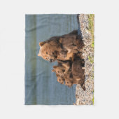 Niedliche Kleintiere | Mutter Bären & Cubs Fleecedecke (Vorderseite)