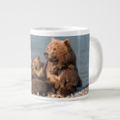 Niedliche Kleintiere | Mutter Bären & Cubs Jumbo-Tasse (Vorderseite Rechts)