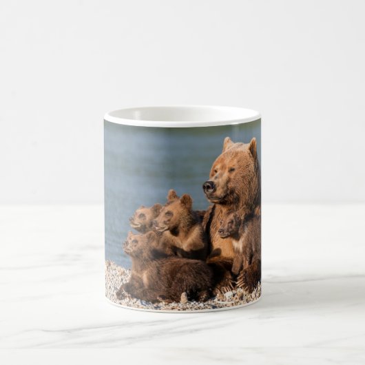 Niedliche Kleintiere | Mutter Bären & Cubs Kaffeetasse (Mittel)