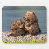 Niedliche Kleintiere | Mutter Bären & Cubs Mousepad (Vorne)
