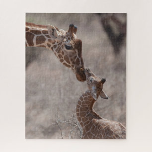 Niedliche Kleintiere Mutter und Baby Giraffe Puzzle