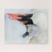 Niedliche Kleintiere | Mutter und Baby Mute Swan Puzzle (Horizontal)