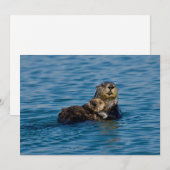 Niedliche Kleintiere | Mutter und Baby Sea Otter Dankeskarte (Vorne/Hinten)